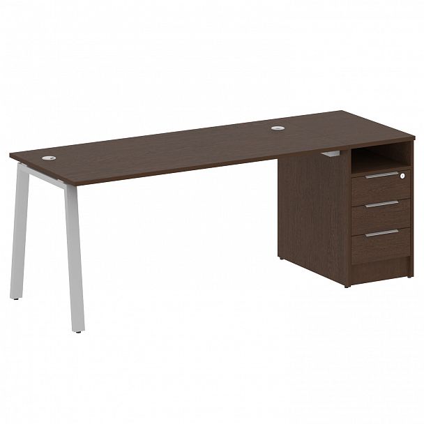 Рабочая станция "Metal System" БА.РС-СТП -1.4 венге/серый - Вид 1