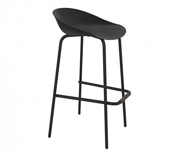 Стул барный Sheffilton SHT-ST19/S29 пластиковый черный/черный муар - Вид 2