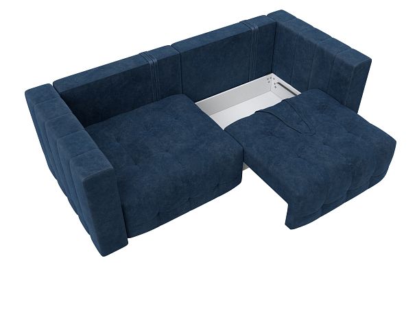 Диван прямой Лига-052 НПБ Велюр синий - Вид 7