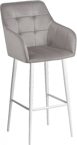 Комплект барных поворотных кресел Мони К, Confetti silver/белый, 2 шт. - Вид 4