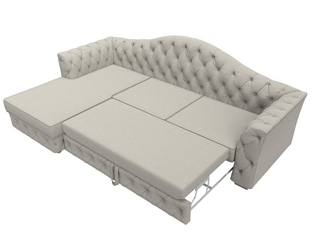 Диван угловой Артис левый угол Рогожка бежевый - Вид 7