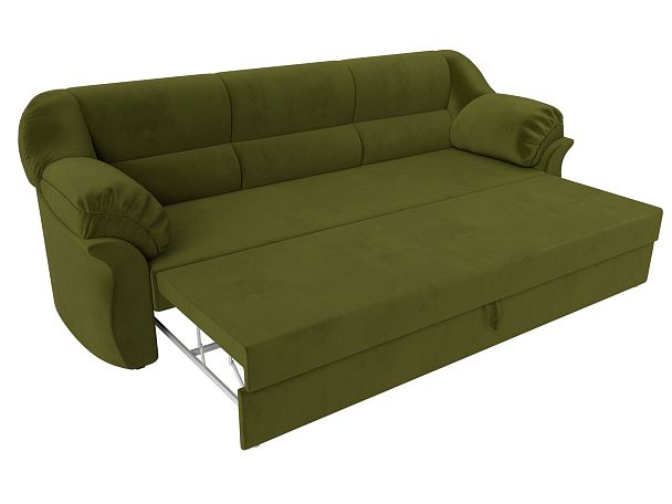 Диван прямой Карнелла (полностью микровельвет зеленый) - Вид 7