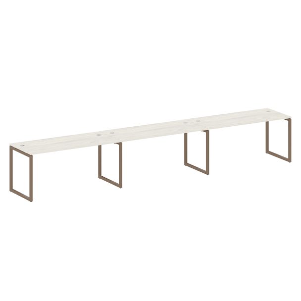 Metal System Quattro Р. ст. на 3 раб. места на О-образном м/к 40БО.СМ-3.4 Дуб наварра/Мокко металл 4800*720*750 - Вид 1