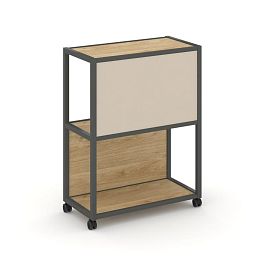 Shelf Mobile Стеллаж 3 уровня 1 секция VR.LT-STK-303.08 Тиквуд Светлый/Металл Антрацит/W-04 800*400*1046 - Фото предпросмотра