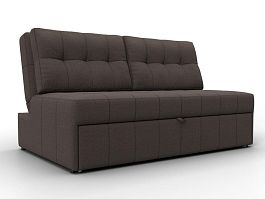 Диван прямой Лига-107 (140) Рогожка коричневый - Фото предпросмотра