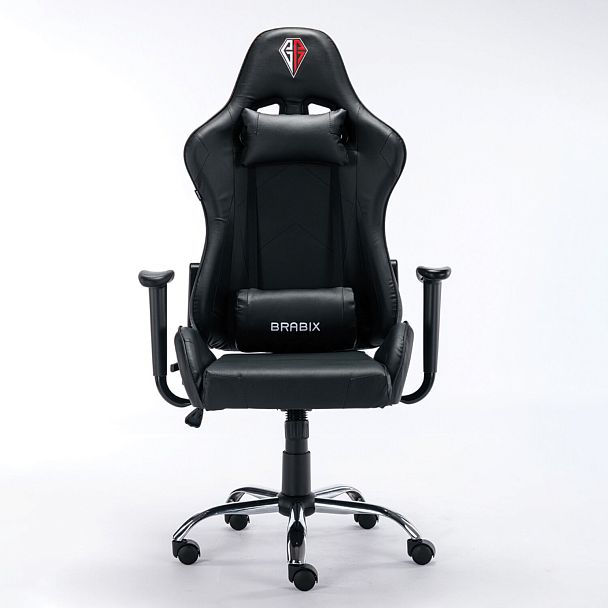 Кресло компьютерное BRABIX "Hunter GM-130", две подушки, экокожа, черное, 532798 - Вид 6