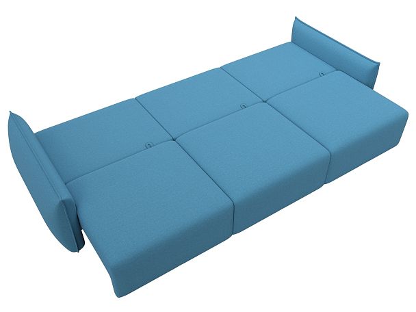 Диван прямой Лига-051 НПБ Лонг Рогожка голубой - Вид 10