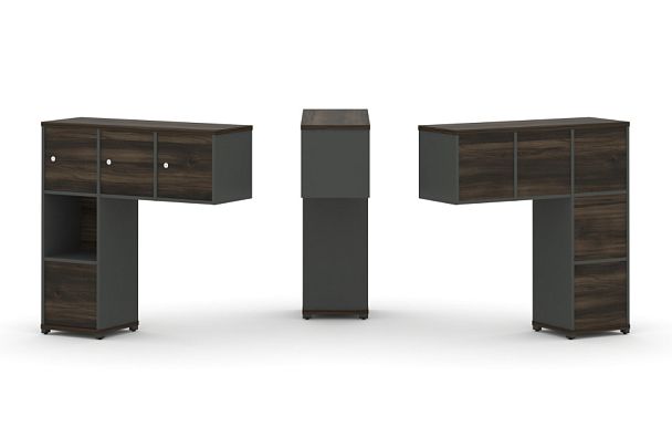 Concept Надставка низкая CN.ONN-006 Дуб Мали/Антрацит/Металл Антрацит 1099*365*1130 - Вид 1