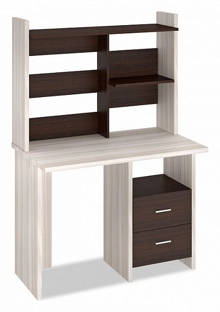 Стол компьютерный Домино Лайт СКЛ-Прям100+НКЛ-100 Венге/Карамель - Вид 1