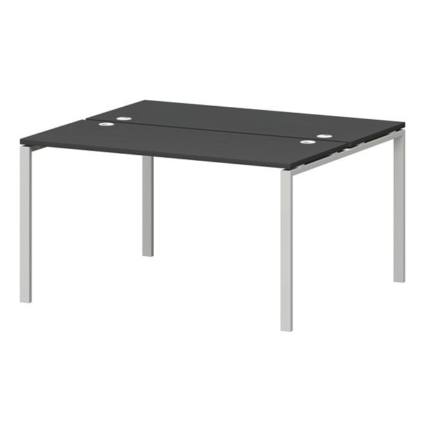 Бенч двойной на металлокаркасе СМС2-П-16К.120.Пр25 Графит/Белый 1600x1236x750 Смарт - Вид 1