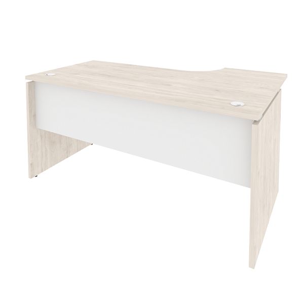 Onix Стол эргономичный левый O.SA-1 (L) Денвер светлый/Белый бриллиант 1580*980*750 (720/460) - Вид 1