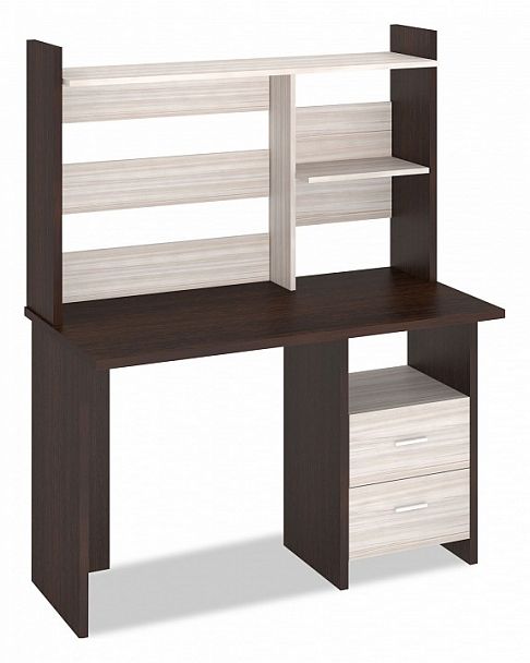 Стол компьютерный Домино Лайт СКЛ-Прям120+НКЛ-120 Венге/Карамель - Вид 1