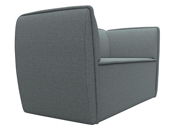 Диван кухонный прямой Бергамо 2-х местный Рогожка серый - Вид 3