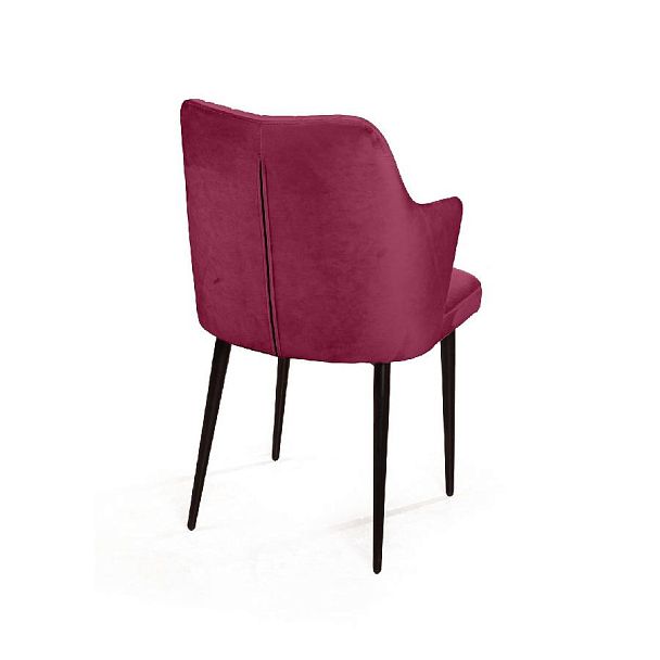 Стул с подлокотниками Hunt ромб, бархат красный 16 / чёрный конус - Вид 5