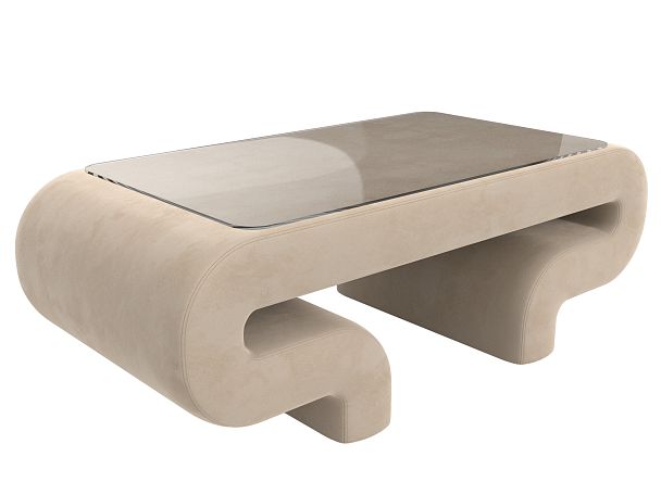 Стол Волна (полностью велюр бежевый) - Вид 4