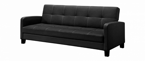 М-56 Модена Диван-книжка(210*85*95) экокожа Oregon 16 черный "Мягкая мебель для кабинета" ТК-001812000018 черный - Вид 1