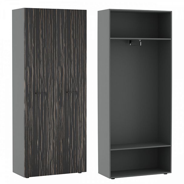 Гардероб Dali 90x41x218 эбен антрацит - Вид 1