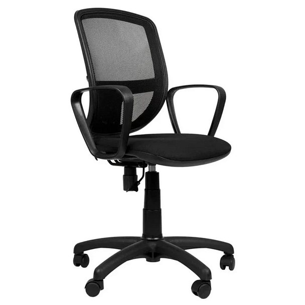 Кресло офисное Betta, ткань, черное C11 - Вид 2