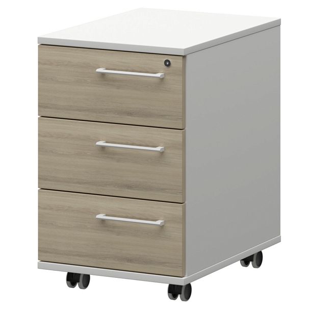 Тумба мобильная/подвесная левая KZT-61L Кронберг/Белый 416x568x648 Кортез - Вид 1