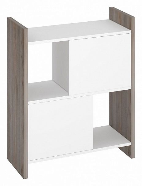 Стеллаж комбинированный Домино Лайт СТЛ-3Н Белый/Нельсон - Вид 1
