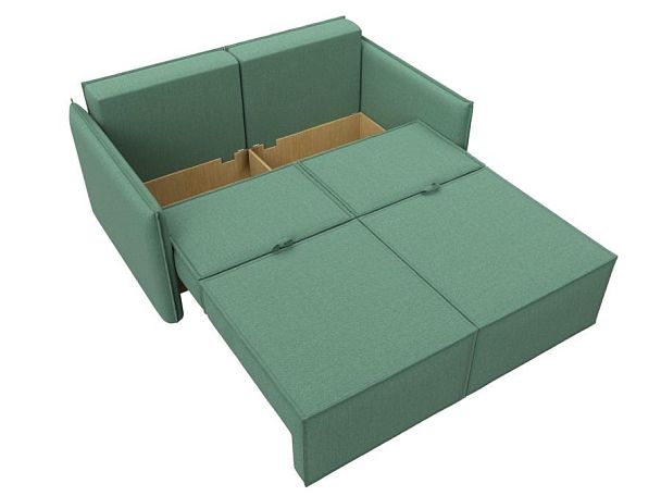 Диван прямой Либерти мини Рогожка зеленый - Вид 8