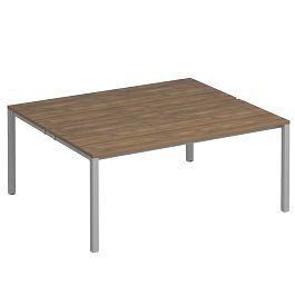 Рабочая станция на металлокаркасе КФ (2х180) Комфорт КФ К.С1 1147 ШТ дуб шамони темный / серый - Фото предпросмотра