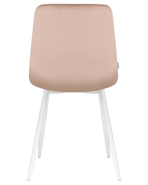 Стул обеденный DOBRIN ALEX (белые ножки, мокко велюр (V108-104), ) - Вид 5