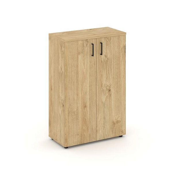 Стайл Проджект Шкаф средний широкий SN.STS-204 Тиквуд Светлый/Черный Ручки 796*400*1203 - Вид 1