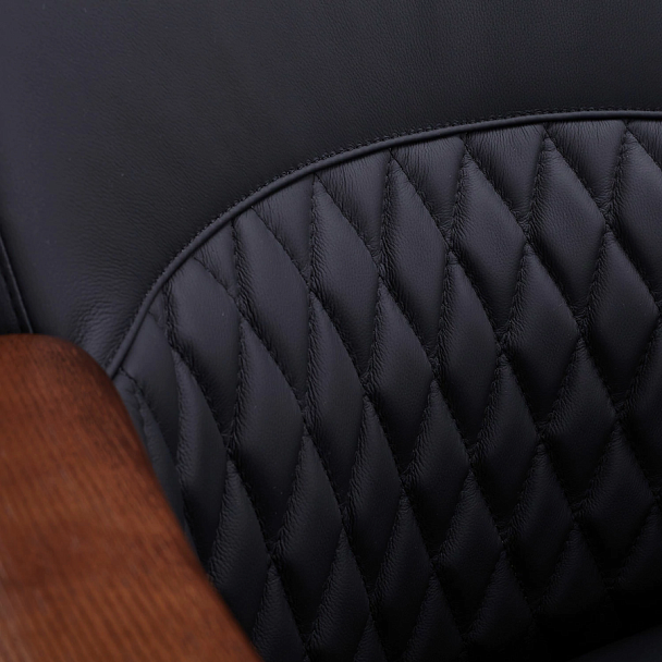 Кресло HAWASAN (ХАВАСАН) "Desire EX-771", мультиблок, дерево, натуральная кожа, черное, 532935 - Вид 8