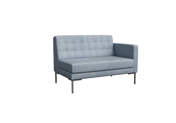 Forest Секция с подлокотником двухместная FR-SP-02 (L) Enzo 994/Металл Серый 1270*800*840 - Вид 1