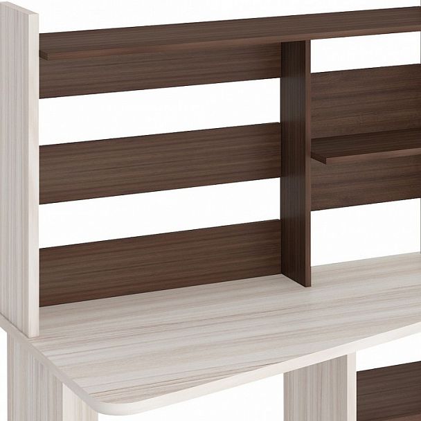 Стол компьютерный Домино Лайт СКЛ-Трап120+НКЛ-120 Карамель/Шамони левый - Вид 3