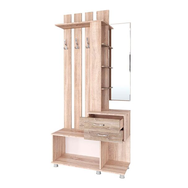 Прихожая "Микс Арт" центральная секция дуб сонома/дуб эндгрейн - Вид 2