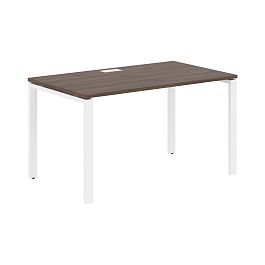 Стол прямой EUST 1380 Дуб Денвер тёмный/Белый 1360х800х750 EDIS - Фото предпросмотра