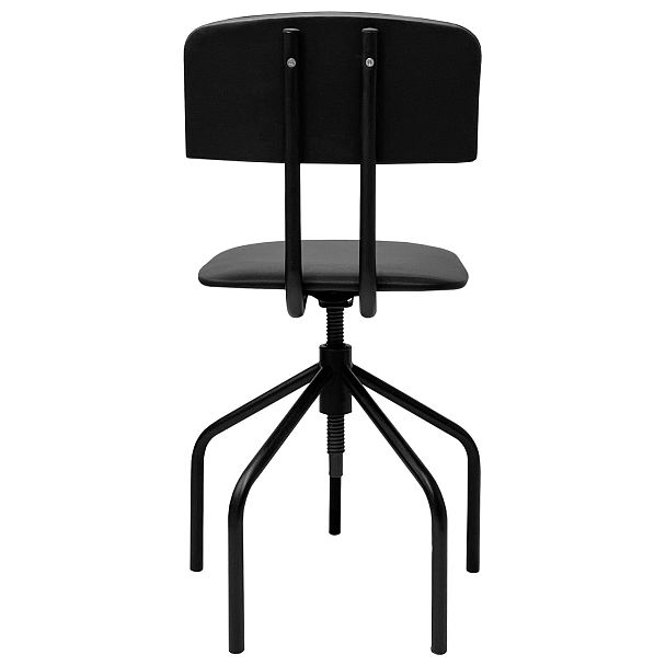 Стул кресло кассира, ресепшен РС66, на винте, без подлокотников, кожзам, черное - Вид 7