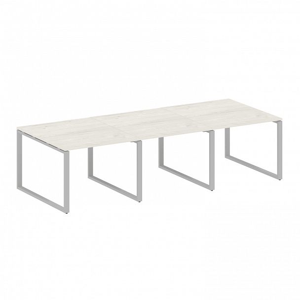 Стол для переговоров "Metal System" БО.ПРГ-3.1 дуб наварра/серый - Вид 1