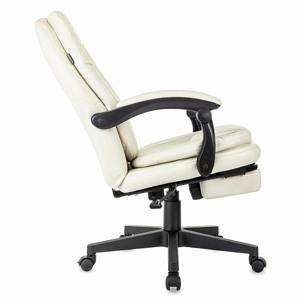 Кресло офисное CH-868N-BF, синхромеханизм, подставка для ног, экокожа, бежевое, 2018357 - Вид 8