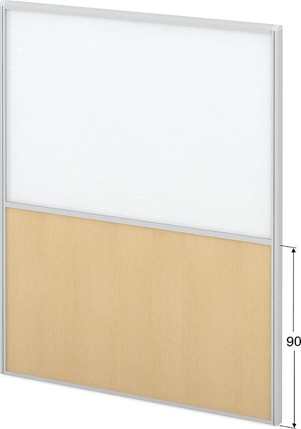 Модуль комбинированный "Мобильные офисные перегородки «Логика»"  ПК-ЛГ-МДК200х160/90П/Д-В1-534 белый - Вид 1