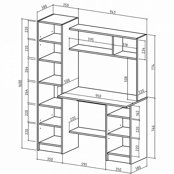 Стол компьютерный Август-1 - Вид 2