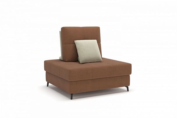 Reef кресло с ящиком замша рыжий - Вид 1