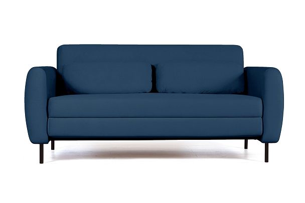Siena диван-кровать прямой с подлокотниками, бархат синий 29 - Вид 2