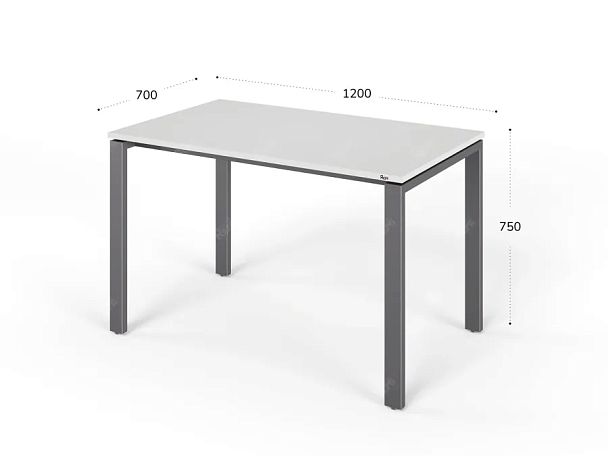 ЛАЙТ / LIGHT RLG014-12x7 Прямоугольный стол 120x70x75 Белый - Вид 2