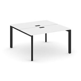 Стайл Проджект Некст / Style Project Next Рабочая станция двухсторонняя SN-59P.DRS-014 Белый/Металл Черный/Черный Заглушка 1580*1432*750 - Фото предпросмотра