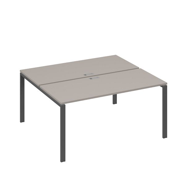 Рабочая станция на металлокаркасе UNO (2х160) A4 А4 Б1 175 БП мокко премиум / металлокаркас антрацит - Вид 1