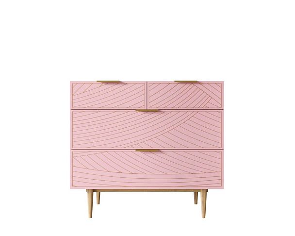 Комод с четыремя ящиками Line LN14/GR1/pink - Вид 1