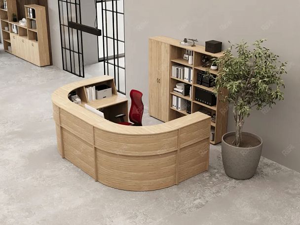 ЛАЙТ / LIGHT RLG067-13x9 Блок ресепшн 130x90x125 Дуб Сонома - Вид 5