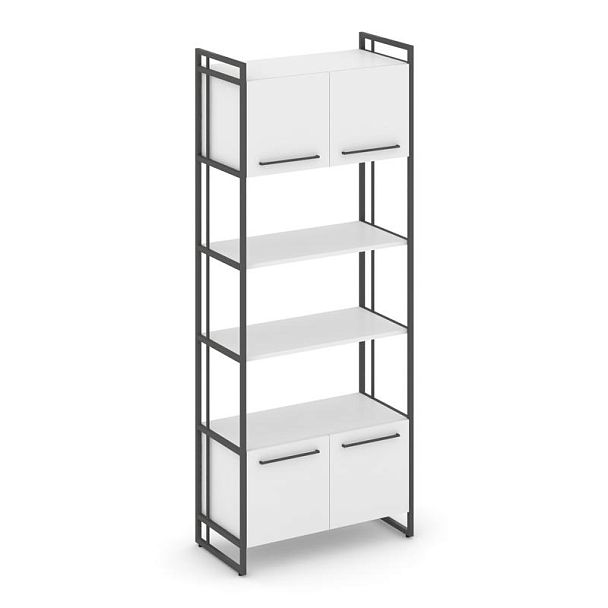 Rift Шкаф 5 ниш широкий RF.SS-54 Белый Бриллиант/Металл Антрацит 798*396*2010 - Вид 1