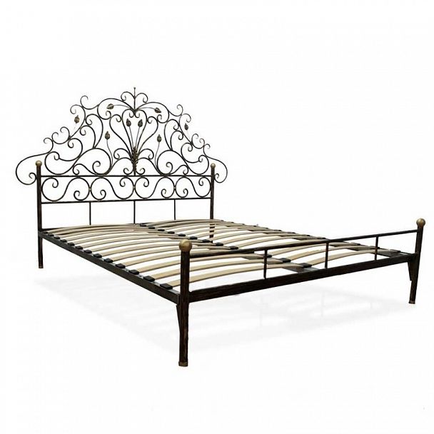 Кровать "Анета" 160 кованая с мет. царгами - Вид 1