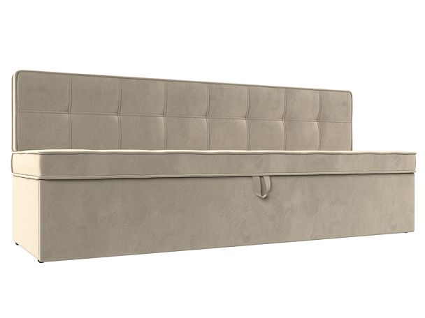 Кухонный диван Техас (полностью микровельвет бежевый) - Вид 1