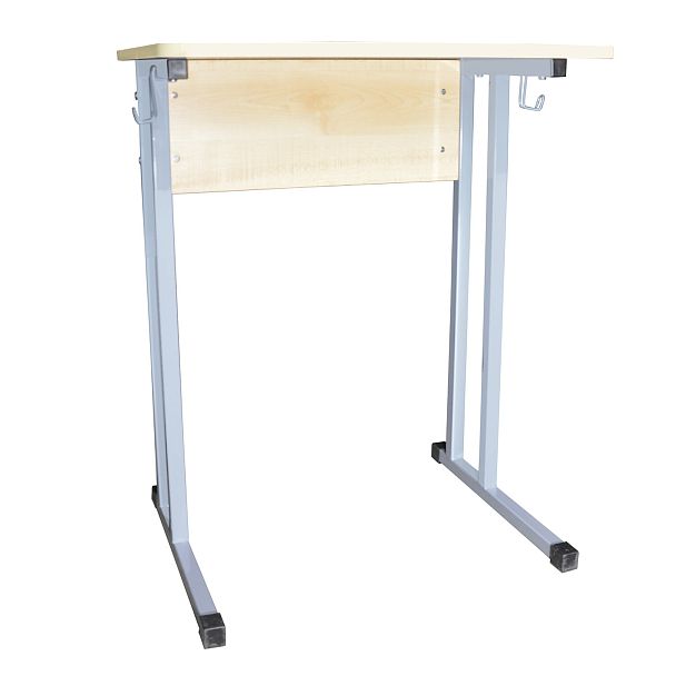 Парта Умник 1-местная, нерегулируемая, серый каркас, ЛДСП клён, гр.6 - Вид 2