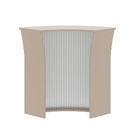 Стойка ресепшн угловая РС-5 Мокачино/Металлик 935х935х1150 IMAGO - Фото предпросмотра